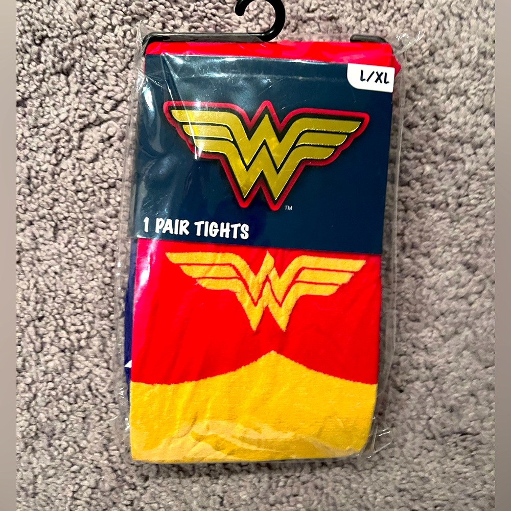 Wonder Woman themed tights (size L/XL)